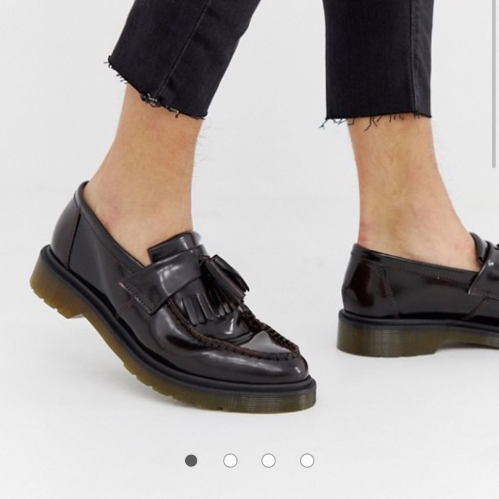 Dr Martens adrian tassel loafers in burgundy